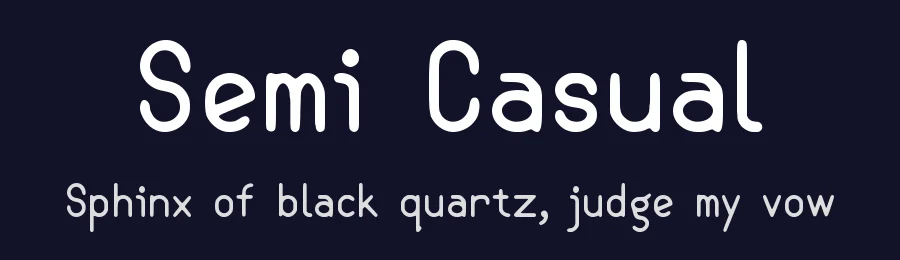 Semi Casual by Walter E Stewart — Sans Serif Font — thumbnail 2