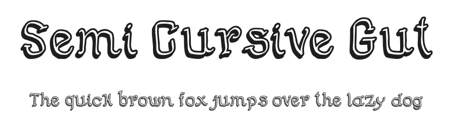 Semi Cursive Gut