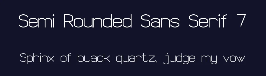 Semi Rounded Sans Serif 7 by Style-7 — Display Font — thumbnail 2