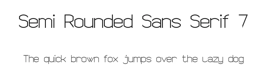 Semi Rounded Sans Serif 7 by Style-7 — Display Font