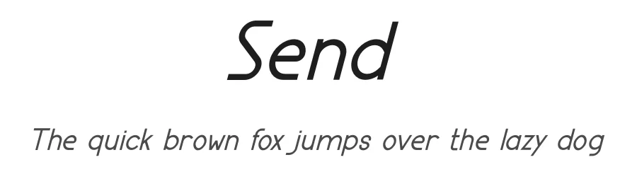 Send by Design Vector10 β Sans Serif Font