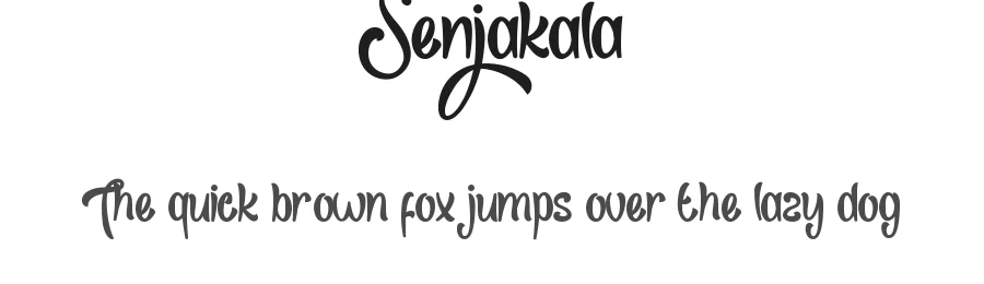 Senjakala by VinType β Script Handwritten Font