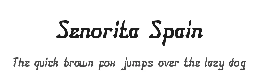 Senorita Spain by weknow β Decorative Font