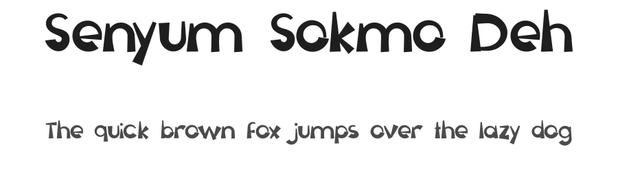 Senyum Sokmo Deh by Haslinda Adnan β Sans Serif Font