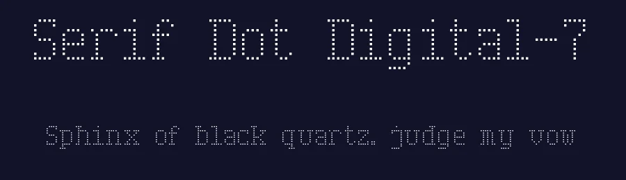 Serif Dot Digital-7 by Style-7 — Display Font — thumbnail 2