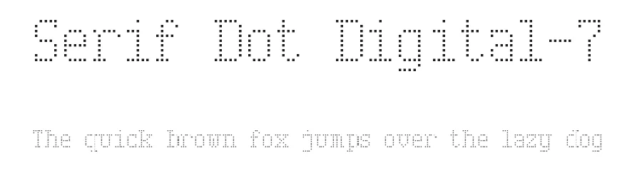 Serif Dot Digital-7 by Style-7 — Display Font