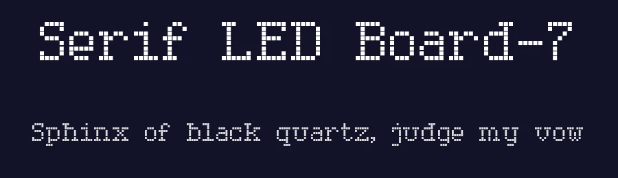 Serif LED Board-7 by Style-7 — Display Font — thumbnail 2