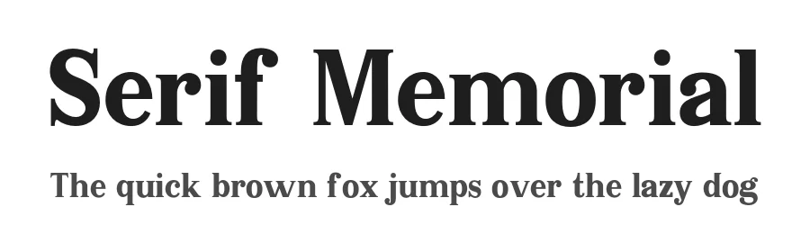 Serif Memorial