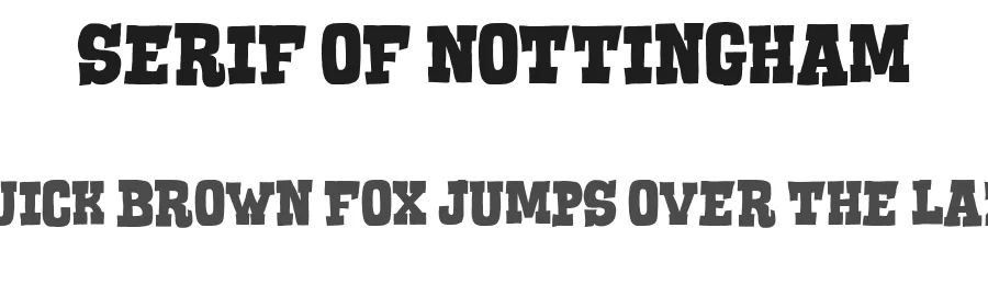 Serif of Nottingham by imagex — Decorative Font