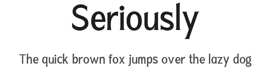 Seriously by Letterhend Studio — Serif Font