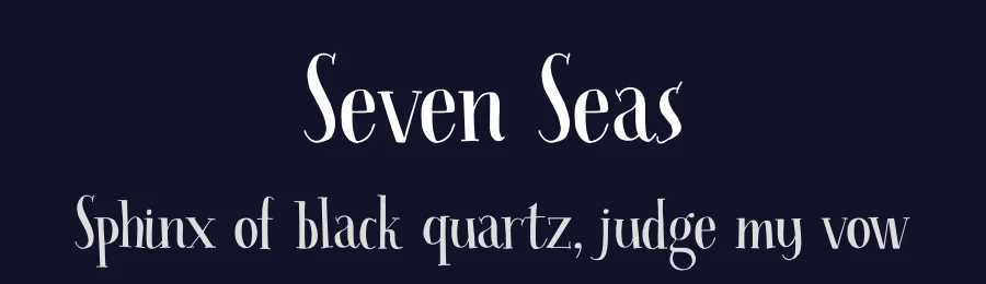 Seven Seas by Hanoded — Decorative Font — thumbnail 2