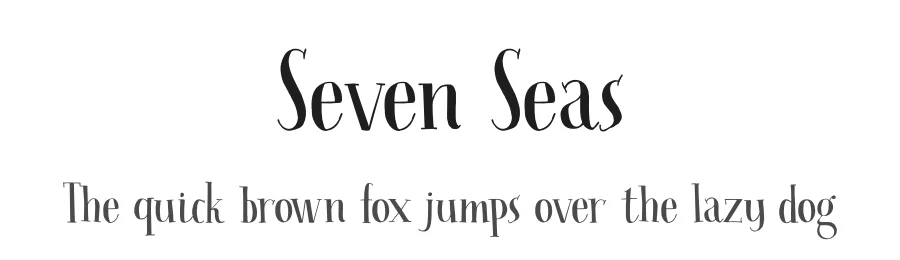 Seven Seas by Hanoded — Decorative Font