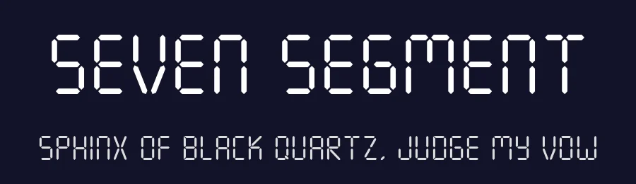 Seven Segment by Krafti Lab — Display Font — thumbnail 2