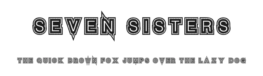 Seven Sisters by Woodcutter — Decorative Font