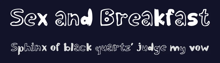 Sex and Breakfast by Vladimir Nikolic — Decorative Font — thumbnail 2