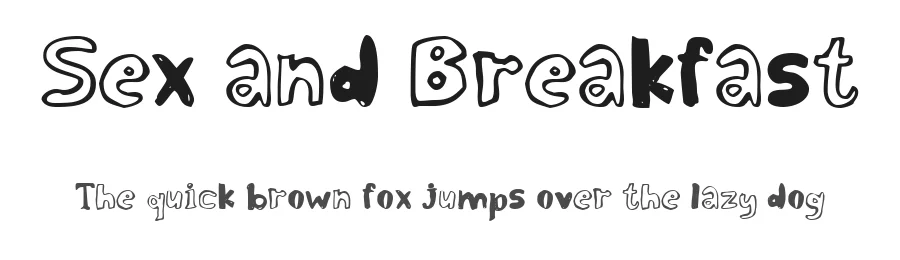 Sex and Breakfast by Vladimir Nikolic — Decorative Font
