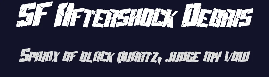 SF Aftershock Debris by ShyFonts — Decorative Font — thumbnail 2