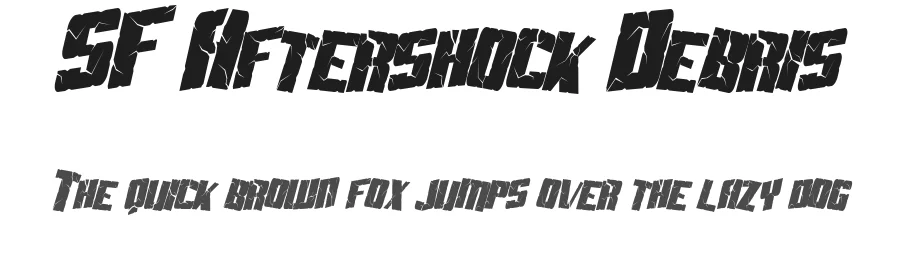 SF Aftershock Debris by ShyFonts — Decorative Font