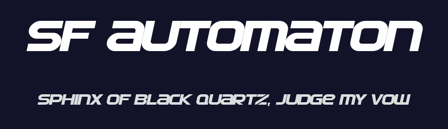 SF Automaton by ShyFonts — Display Font — thumbnail 2