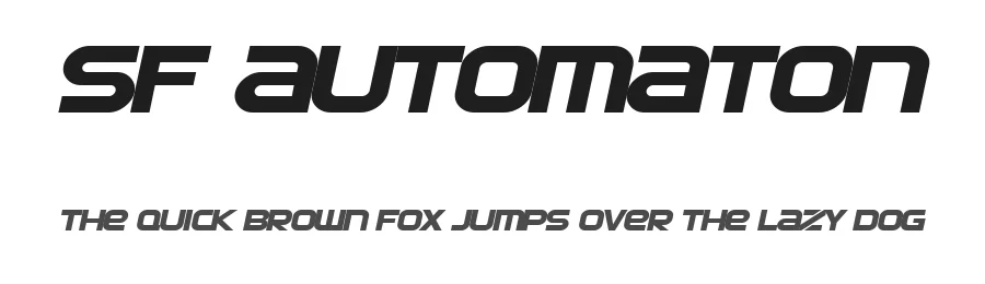 SF Automaton by ShyFonts โ Display Font