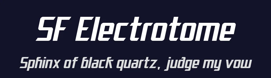 SF Electrotome by ShyFonts — Display Font — thumbnail 2