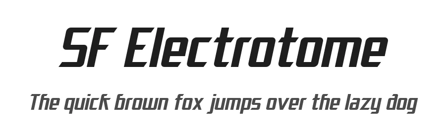 SF Electrotome by ShyFonts — Display Font