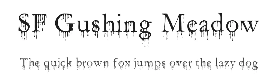 SF Gushing Meadow by ShyFonts — Decorative Font
