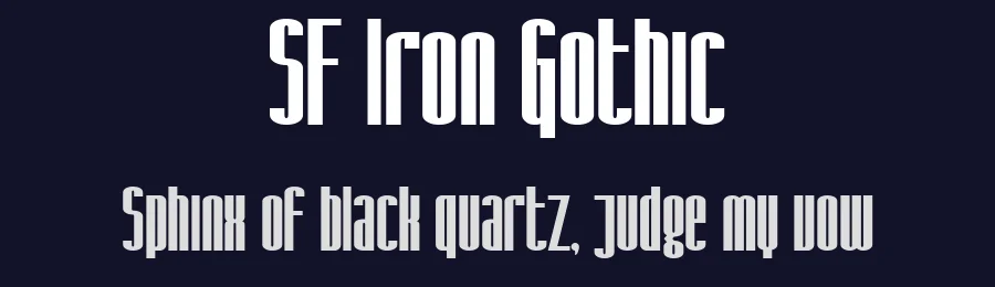 SF Iron Gothic by ShyFonts — Sans Serif Font — thumbnail 2