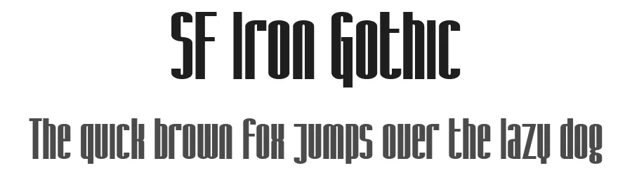 SF Iron Gothic by ShyFonts — Sans Serif Font