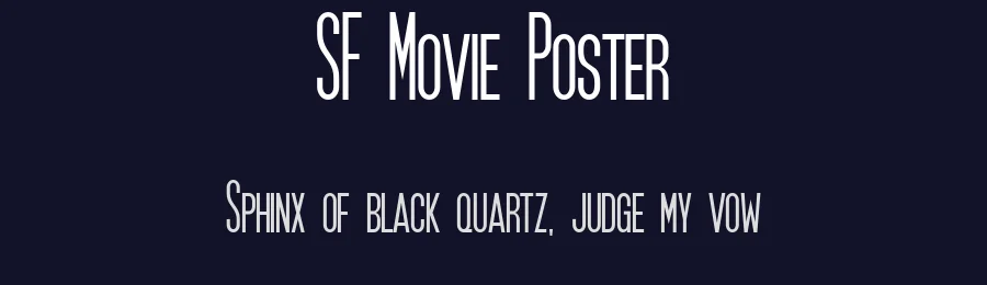 SF Movie Poster by ShyFonts — Sans Serif Font — thumbnail 2