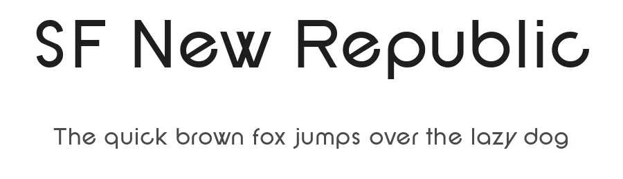SF New Republic by ShyFonts β Sans Serif Font