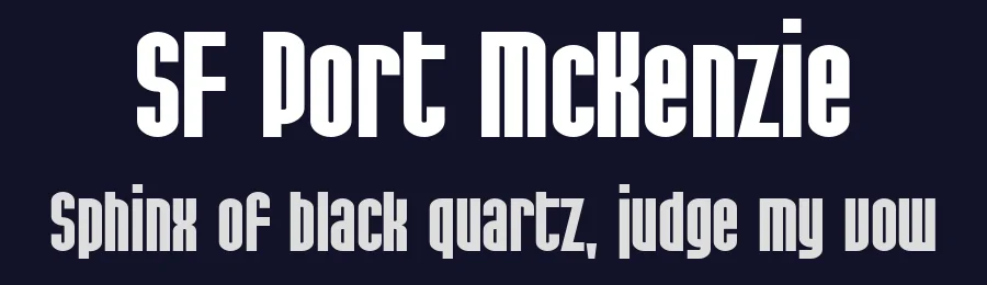 SF Port McKenzie by ShyFonts — Sans Serif Font — thumbnail 2