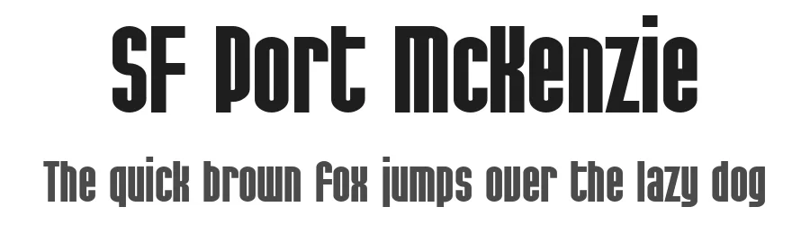 SF Port McKenzie by ShyFonts โ Sans Serif Font