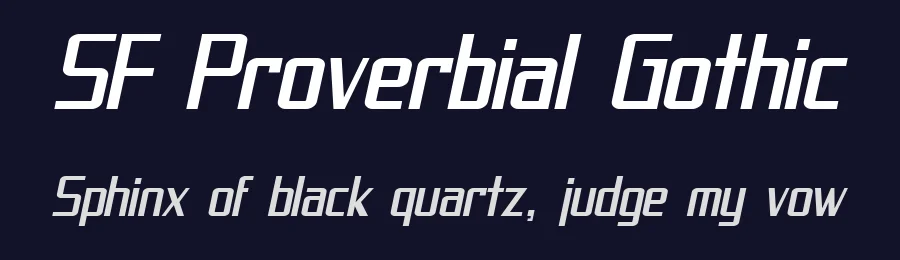 SF Proverbial Gothic by ShyFonts — Display Font — thumbnail 2
