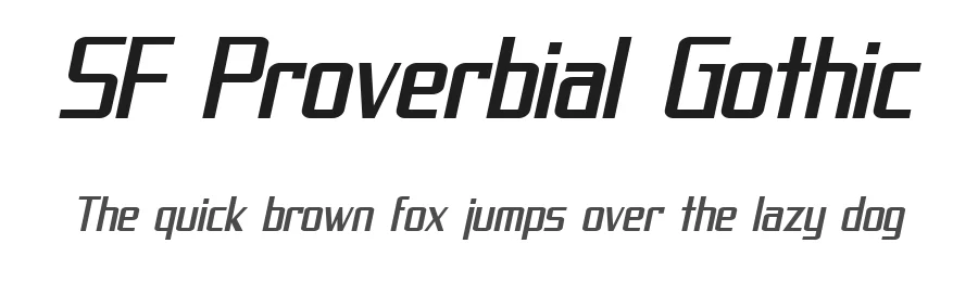 SF Proverbial Gothic by ShyFonts — Display Font