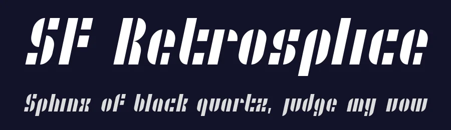 SF Retrosplice by ShyFonts — Display Font — thumbnail 2