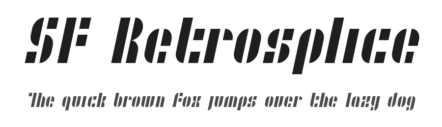 SF Retrosplice by ShyFonts — Display Font