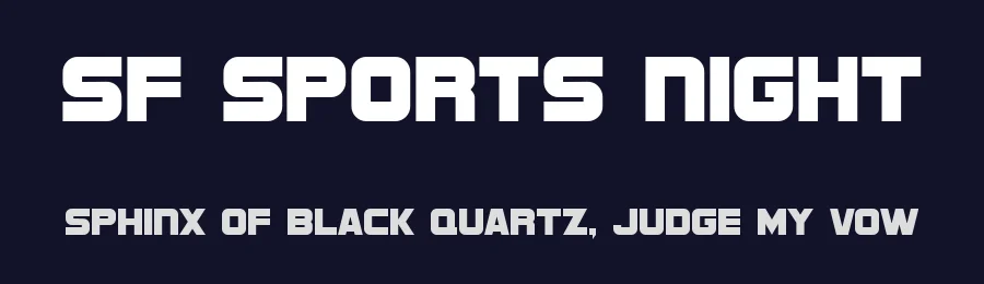 SF Sports Night by ShyFonts — Display Font — thumbnail 2