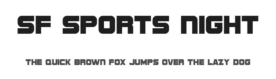 SF Sports Night by ShyFonts — Display Font