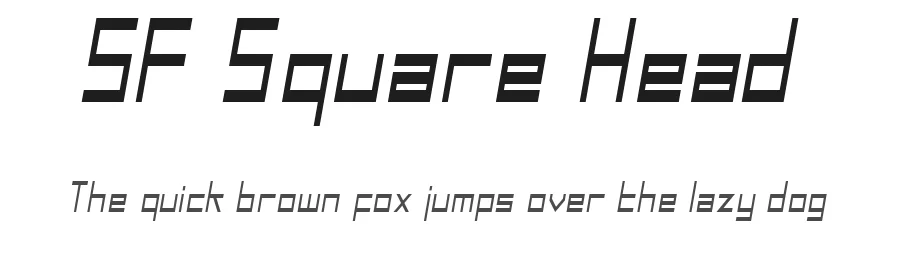 SF Square Head by ShyFonts β Display Font