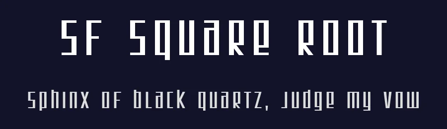 SF Square Root by ShyFonts — Display Font — thumbnail 2