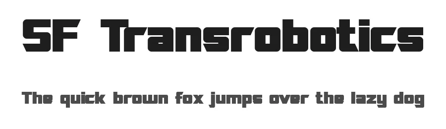 SF Transrobotics by ShyFonts — Display Font