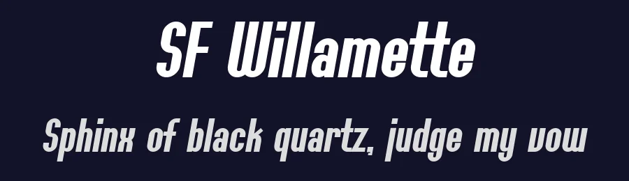 SF Willamette by ShyFonts — Sans Serif Font — thumbnail 2