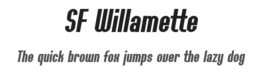 SF Willamette by ShyFonts โ Sans Serif Font