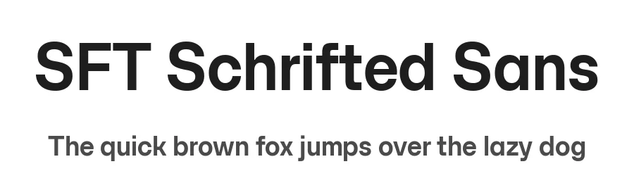 SFT Schrifted Sans