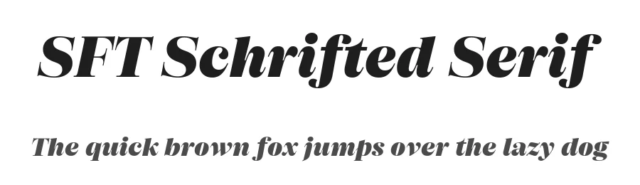 SFT Schrifted Serif