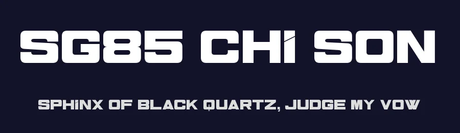 SG85 Chi Son by Font Zin — Display Font — thumbnail 2