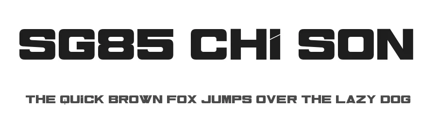 SG85 Chi Son by Font Zin — Display Font