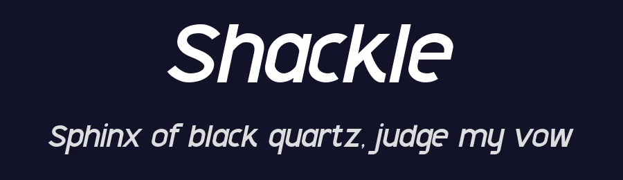 Shackle by Rian Dryana — Sans Serif Font — thumbnail 2