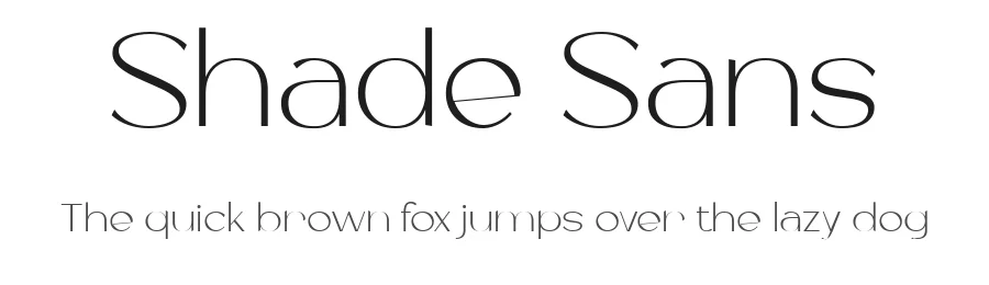 Shade Sans by Salamahtype.com — Sans Serif Font